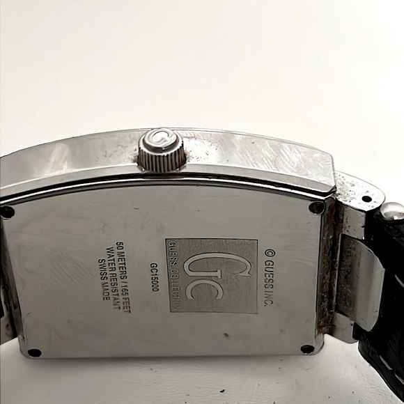 Guess Collection Watch w/Black Leather Band - Picture 6 of 11